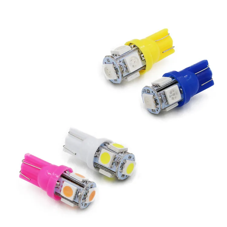 T10 5050 5 smd led bulb T10 194 168 5smd led bulb  white red yellow T10 LED interior light w5w