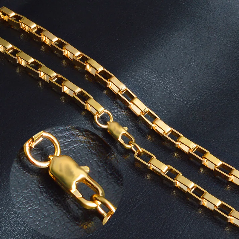 22 carat gold strong necklace chain no fade tarnish rust jewelry