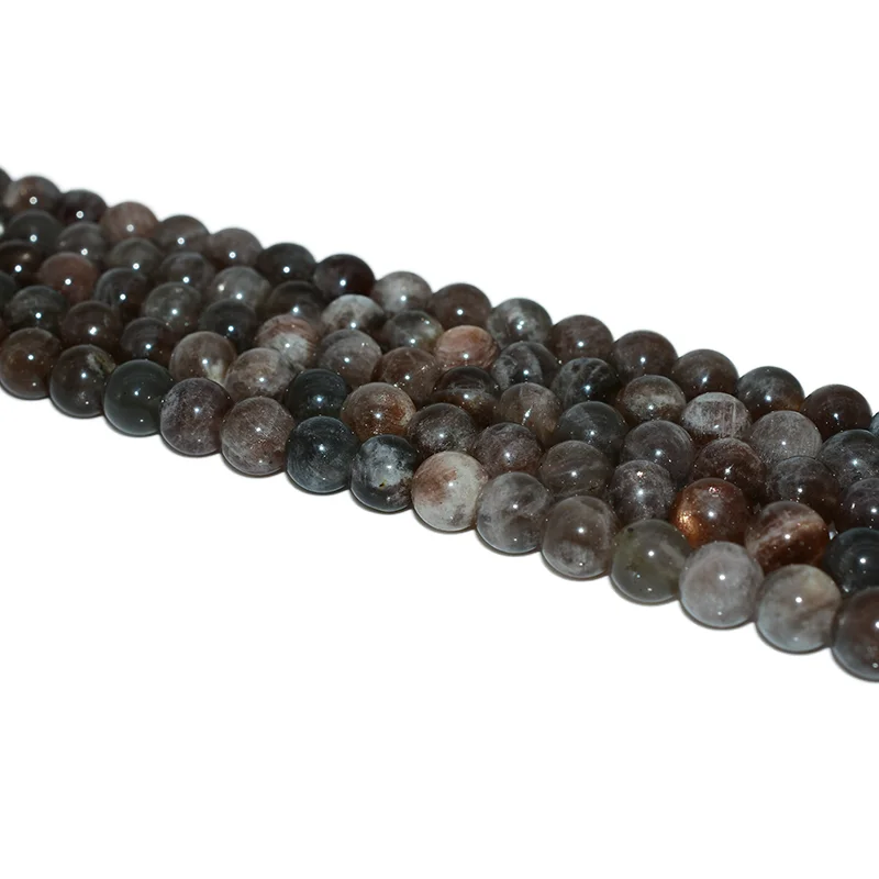 Wholesale Natural Coffee Sun Stone 6/8/10mm round Loose Gemstone Beads for DIY Jewelry Making in Stone Beads Category