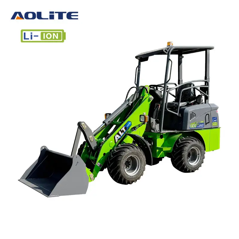 Литиевая батарея AOLITE E606Pro LiFePO4 Китай мини-600 кг фронтальный компактный колесный погрузчик 220 В полностью заряжен за 5 часов