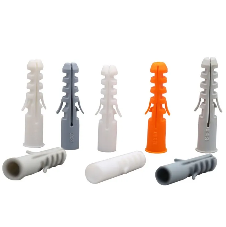 100pcs Expanding Wall Plugs Plastic Expansion Screw/ Wall Anchor Concrete Wall Plugs