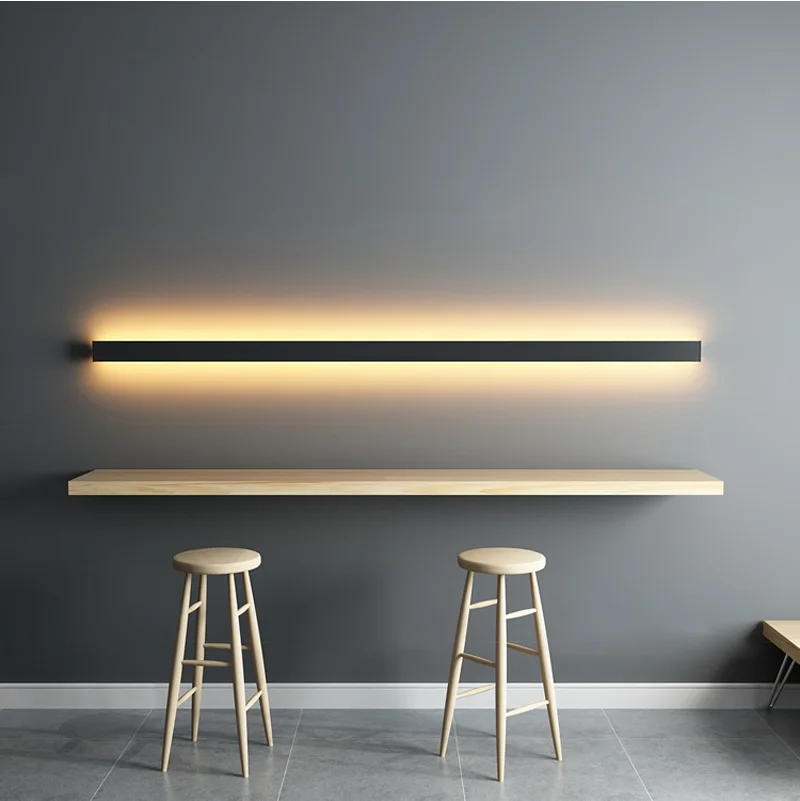 Hotel Villa Waterproof Garden Linear Long Strip Wall Sconce Outdoor Lighting Fixture Lamps LED Lights for