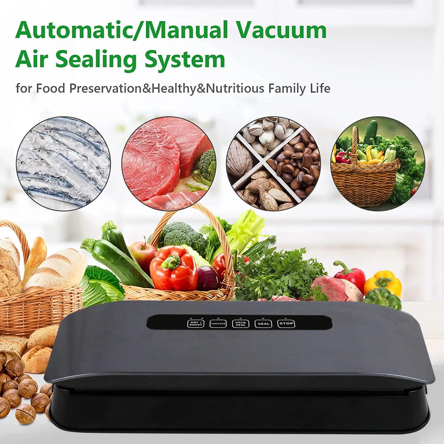 OOTD Food Saver Vacuum Sealer Machine Food Container Vacuum Machine