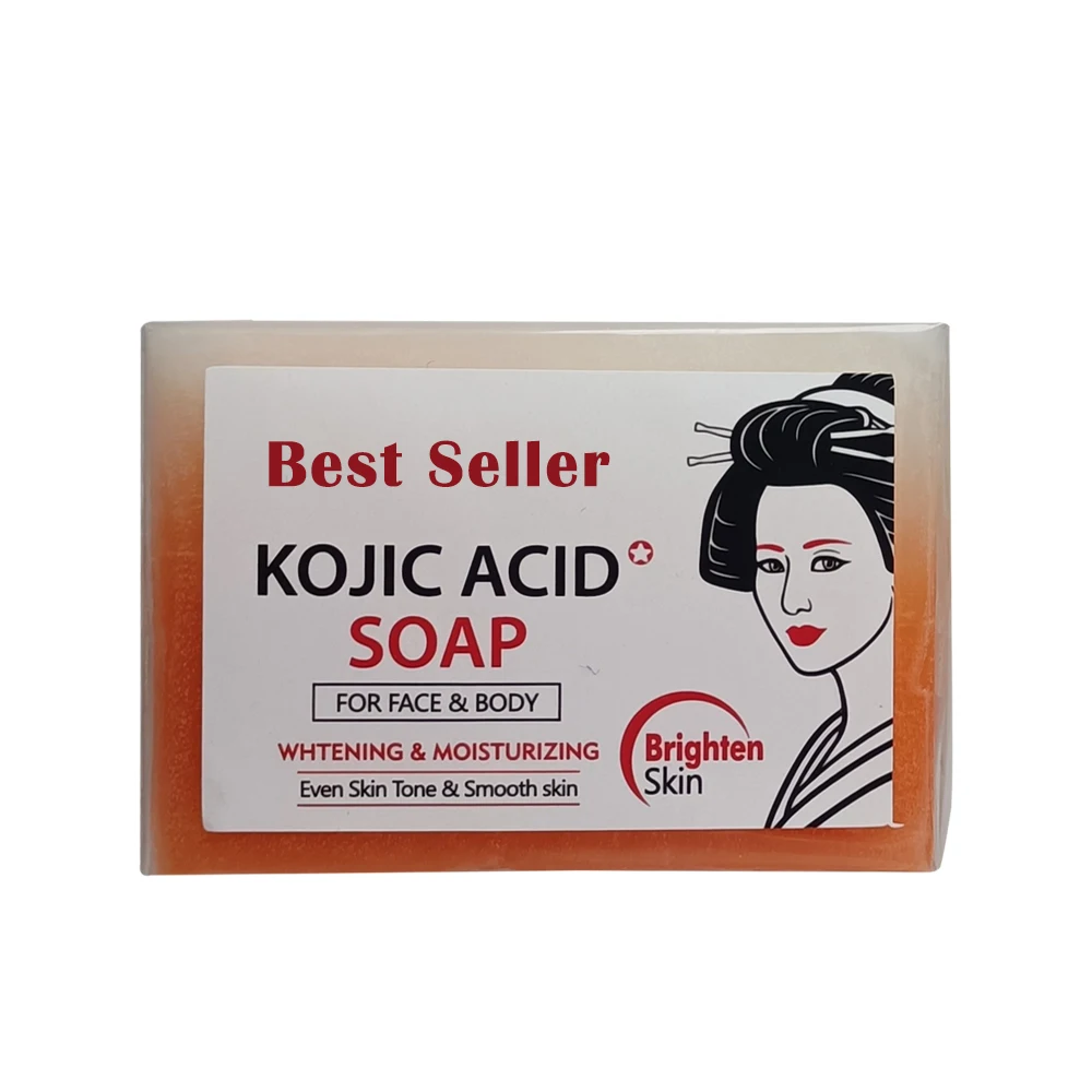 Strong whitening kojic whitening acid handmade soap kojic acid face whitening soap african black bar soap