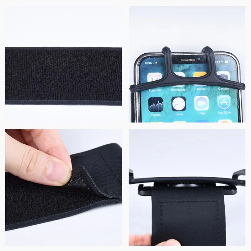 Hot Zone Custom Sports Outdoor 360 Degree Rotation Fitness Running Silicone Phone Armband