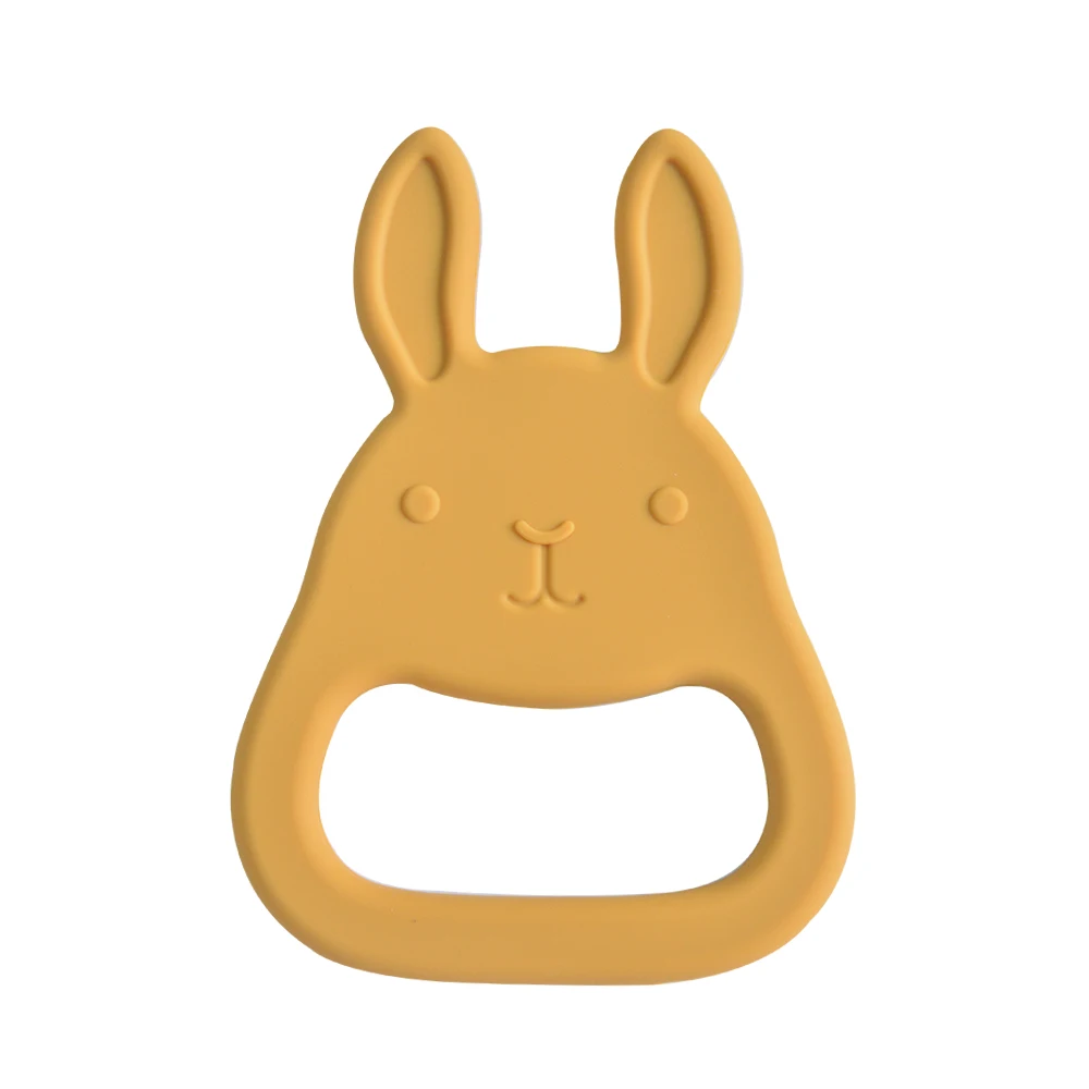 Custom Shape Food Grade Silicon BPA Free Christmas Modern Safe Bear Baby Silicone Teether