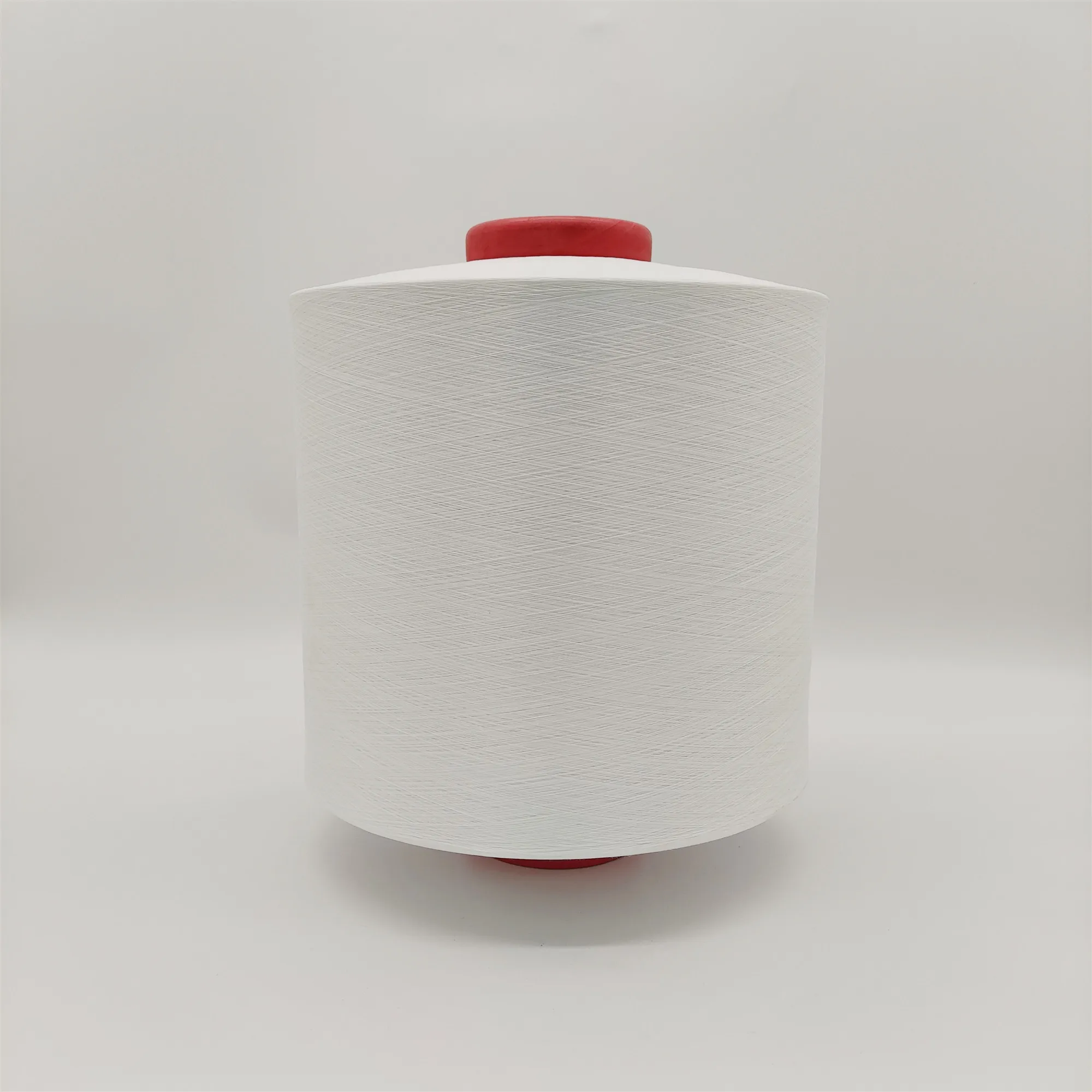 White yarn 30/150 polyester air covered yarn with low price