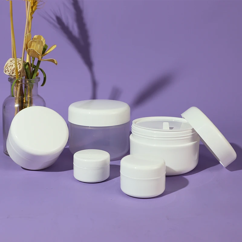 30g 50g 100g 150g 200g 1oz 2oz 4oz empty Double Wall round Face Cream Pp cosmetic Plastic Jar with lid