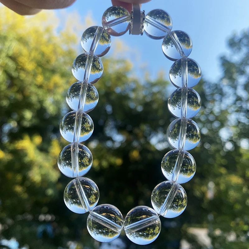 wholesale white crystal round beads Natural crystal beads Clear Quartz Bracelet for crystal crafts