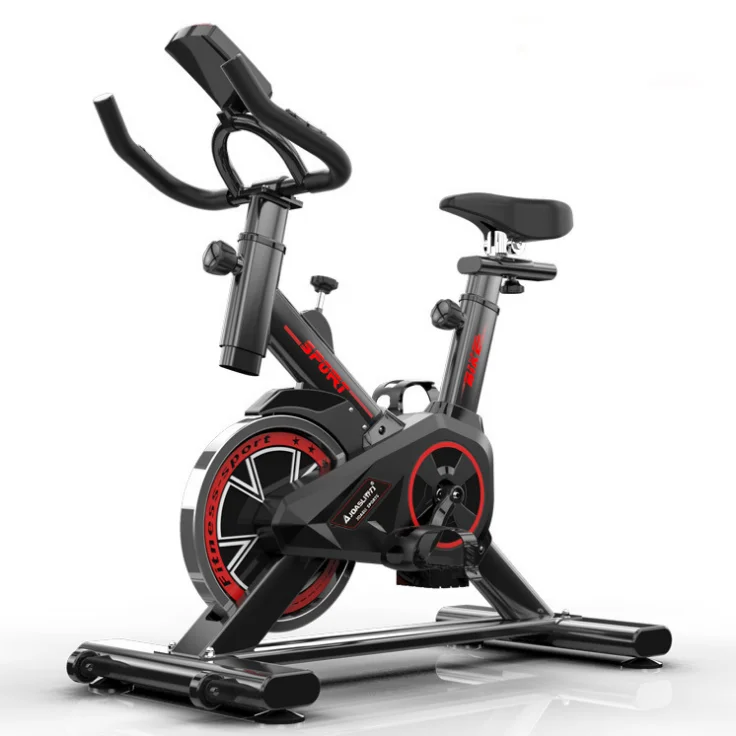 
New Arrival Magnetic LED Panel Indoor Black Red Spin Bicycle Cycling Fitness Gym Exercise Stationary Bike Custom Logo 