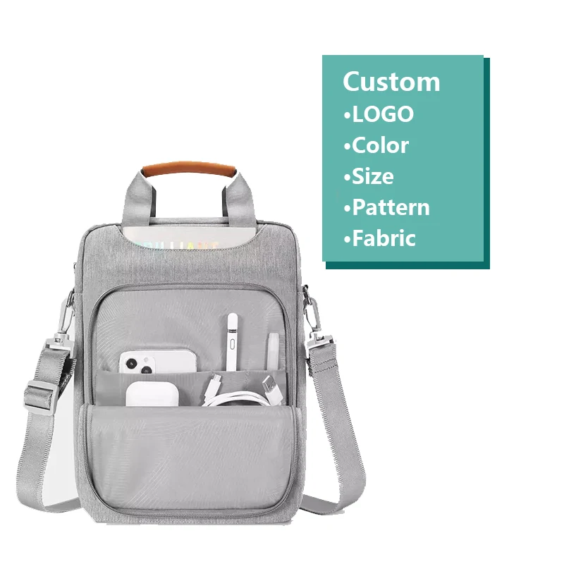 Custom 300D Laptop Sleeve Travel Carrying Case Shoulder Bag Handbag Sleeve Cover Waterproof Briefcase  Laptop Shoulder Bag