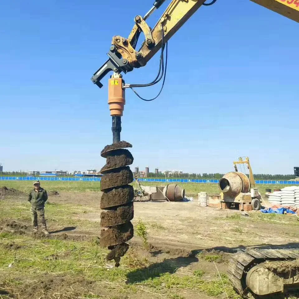 YA2000 High quality Maximum drilling depth up to 12 meters Spiral type Affarestation Excavator hole digger for Excavator tools