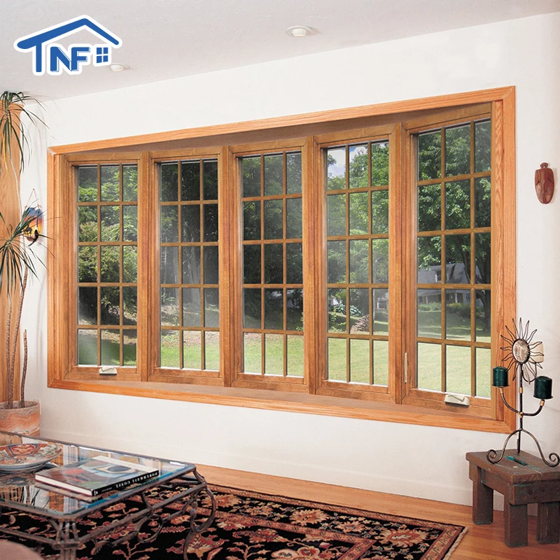 NFRC Energy Efficient House Window Design Wood Factory Direct Sale Customized Swing Aluminum Stainless Steel Modern Wall Wooden