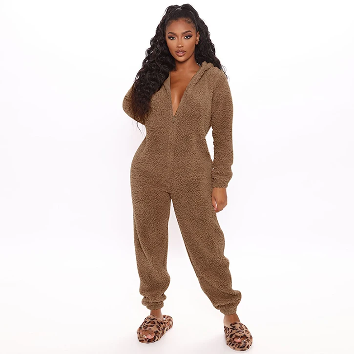 2022 OEM Free Sample New Hot Custom Pajama For Women One Piece Pajamas With A Hood Pajamas For Women