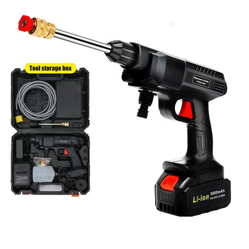 Tking High Pressure Cordless Car Washer Wireless Spray Portable Water Gun Cleaning Machine For Irrigation With Lithium Battery