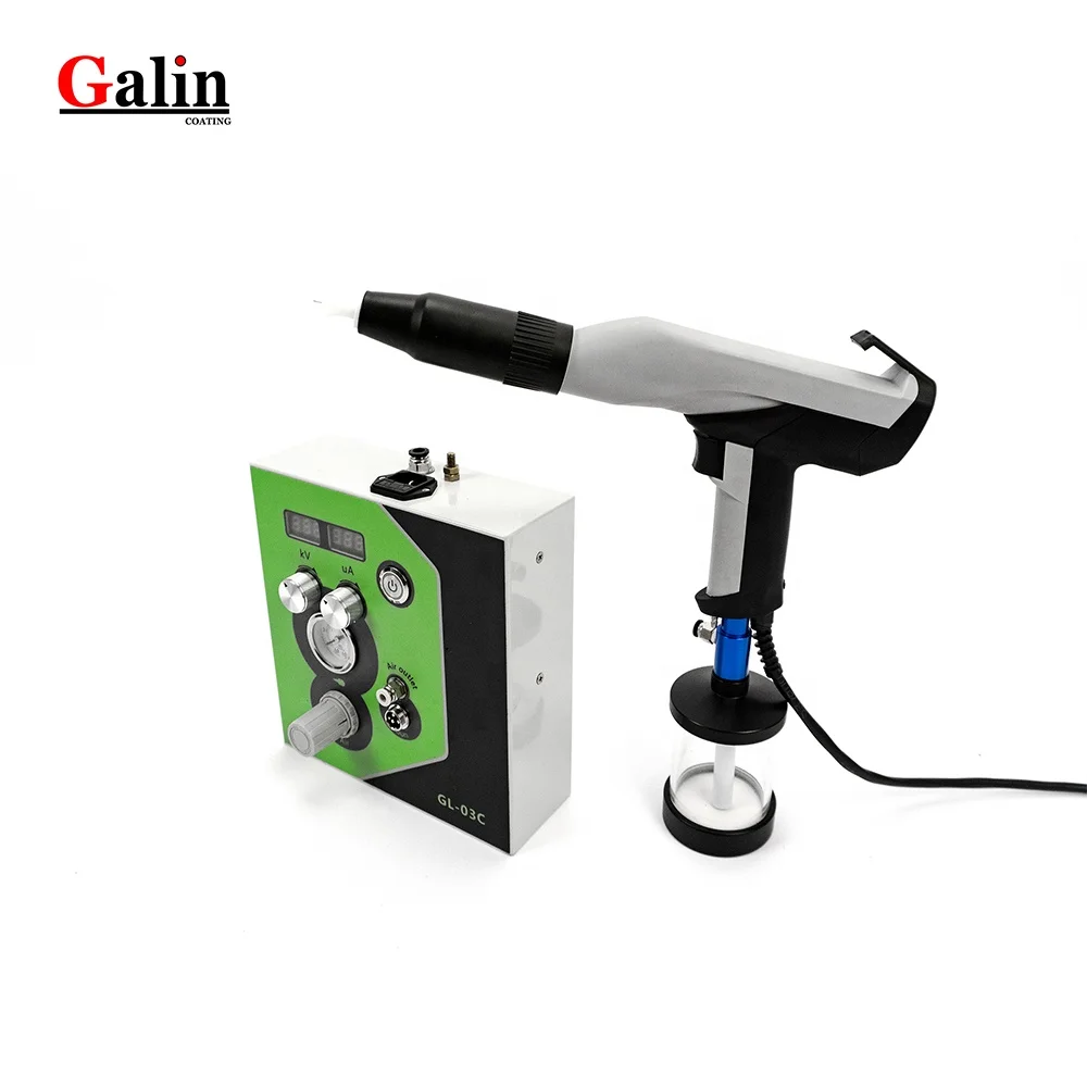 Lab / mini  / portable / powder coating equipment with manual powder coating gun