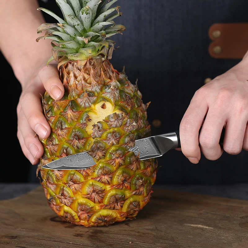 Professional Cooking Tools 9Pcs G10 Handle Damascus Steel Santoku Utility Boning Slicer Knife Kitchen Knife Set