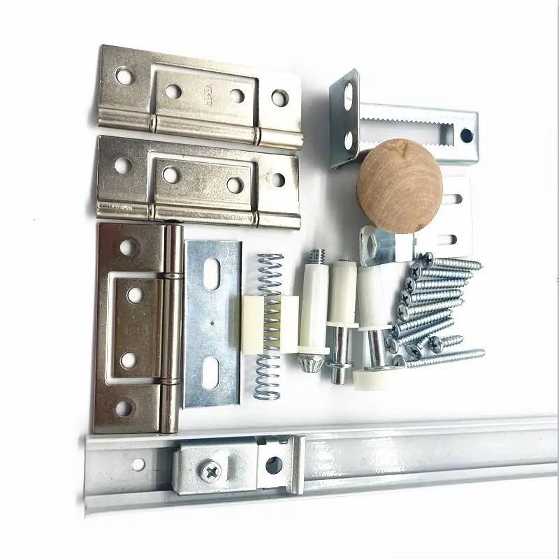 Two-Door Bi-fold Sliding Door Hardware Kitchen Cupboard Bedroom Wardrobe Cabinet Closet Hardware Kit