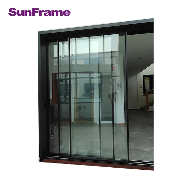 Double Glazed Low E Glass Exterior Patio Aluminum Australia up Down Sliding Doors