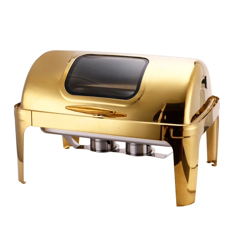 Hotel Restaurant Food Warmer Buffet Chaffing Dish Stainless Steel  Luxury Wedding Banquet Catering Chafing Dish