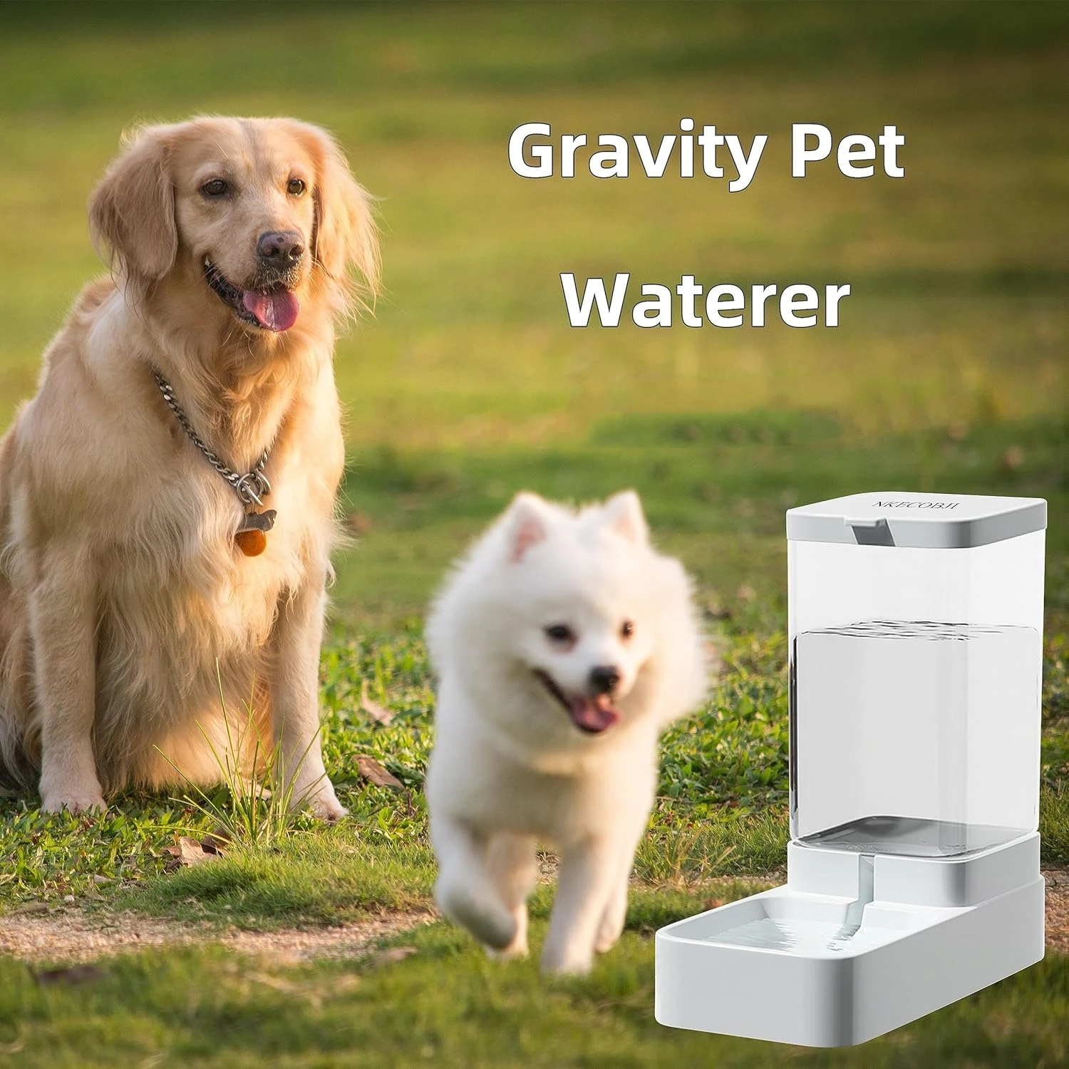 Custom Dispensador de agua para mascotas Gravity Water Dispenser Gravity automatic feeding water bowl for Dogs Cats Pets Animals