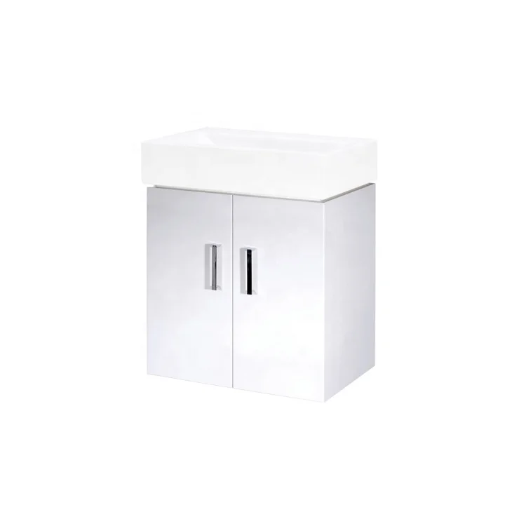 PTB CUBIX глянцевый белый настенный 450 двухдверный современный шкаф для умывальника