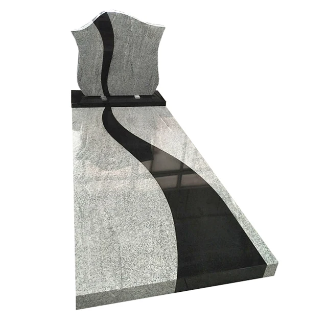 Indian Aurora antique laser etched red granite  tombstone headstone memorial pierre tombale