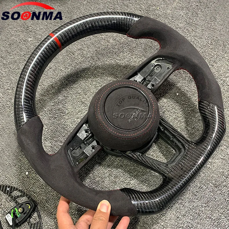 Carbon Fiber Steering Wheel Compatible With Audi Rs3 Rs4 Rs5 Rs6 Rs7 S3 S4 S5 S6 S7