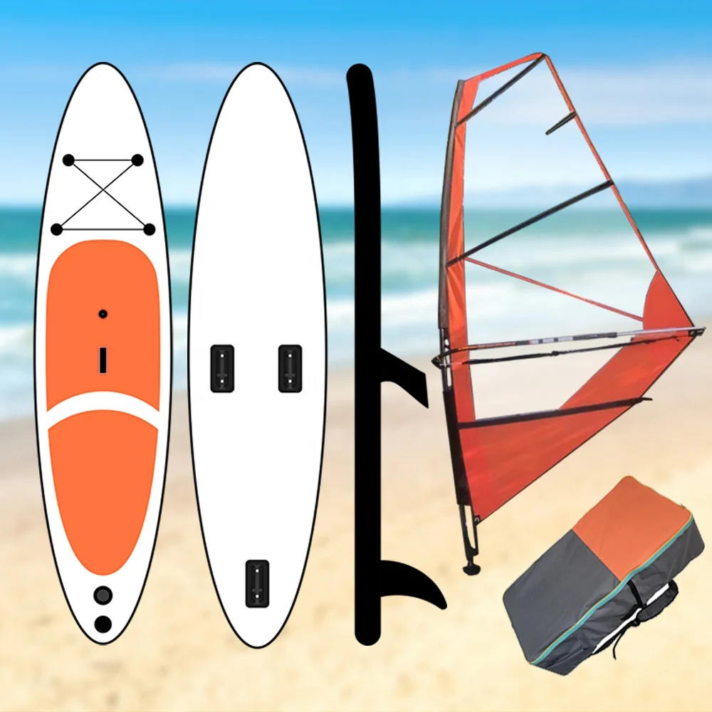 BSCI / EN OEM customizable inflatable sup paddle board inflatable windsurf wind surf sail surfing sail paddle board isup