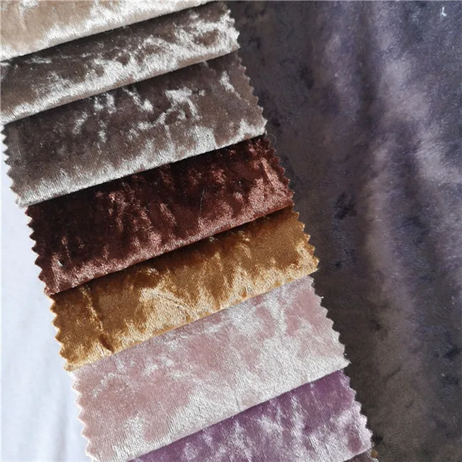 Custom upholstery ice velvet furniture textile superior quality crushed velvet fabric for sofa