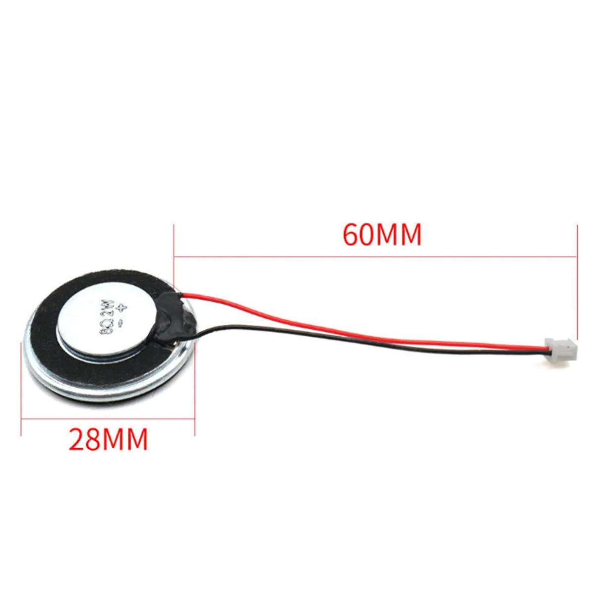 28mm 8 ohm 2W Iron Shell Magnetic Thin Speaker Oxygen Generator Medical Voice Speaker With 60MM Wire 2 Pin 1.25