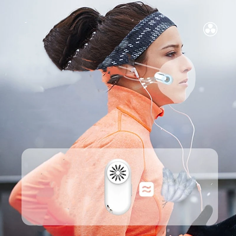 2021 hot selling  wholesale electric mini face masking fan usb rechargeable air cooling  face air fan