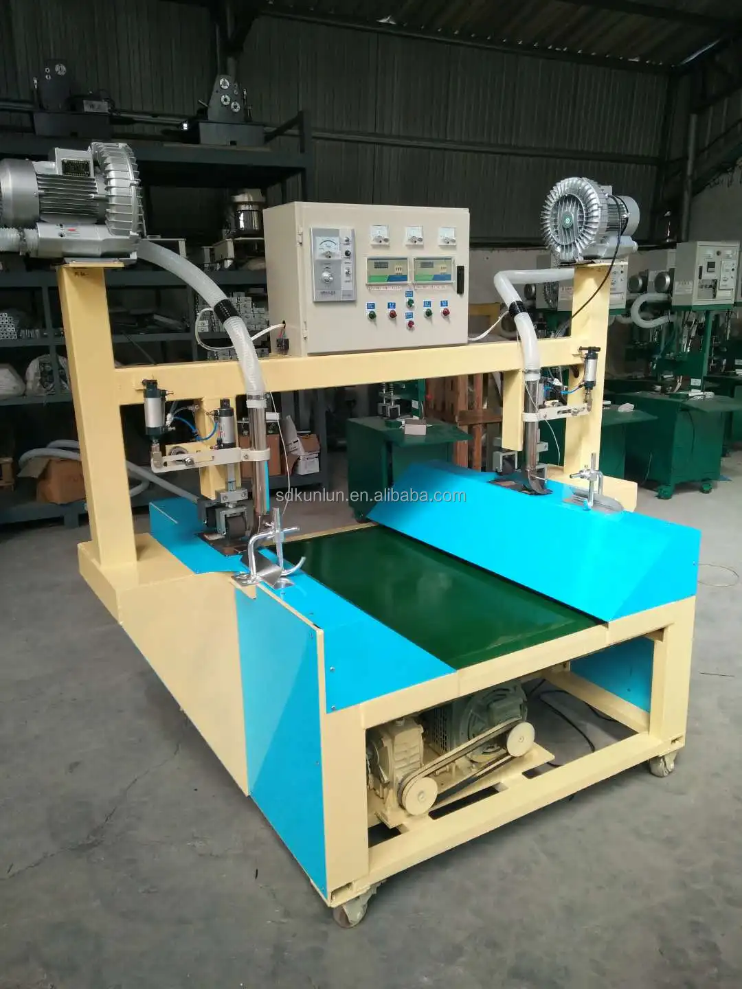 made in china automatic welding machine hot air gun pe pvc tarp two sides  joint and folding line to big size