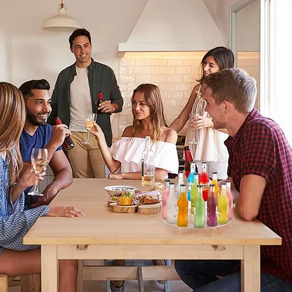 2-Pack Clear Acrylic 3-Tier Cupcake Stand Semicircle round Display Rack for Pop Figures Dessert Table Showcase Set