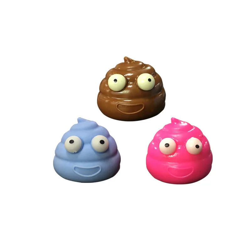 Wholesale environmental protection TPR material Poo color sticky fidget poo pressure resistant novel fidget toy
