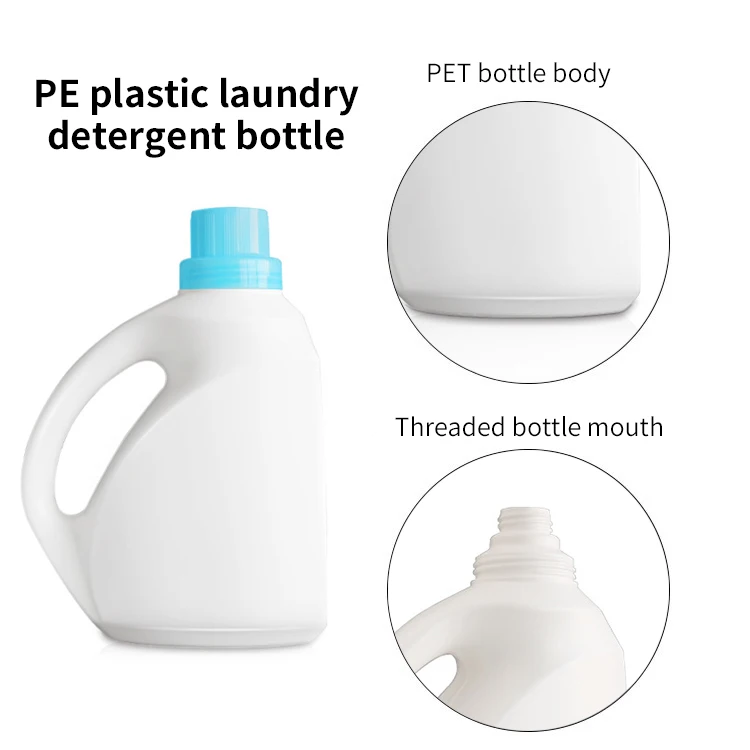 Wholesale PE plastic 2000ml laundry detergent plastic bottle 2000ml packaging 2l laundry detergent separately