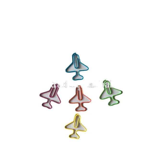 V-PC009 оптом с пластиковым покрытием Заказная причудливая в форме самолета зажим для