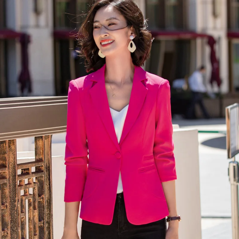 Womens Fashion Feather Blazer Ladies Suit Single Button Business Party Long Sleeve Jacket With Fur