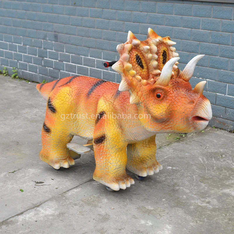 Amusement park mechanical shopping mall animal ride on toy dinosaur ride