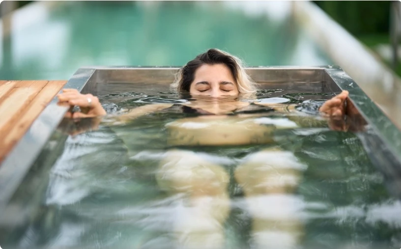 Wood Cold Plunge SPA Cold Water Tub Promote Blood Circulation Ice Bath