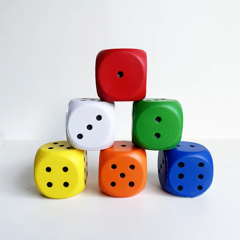 New 6CM PU Game Dice Toy, Have 6 colors to choose