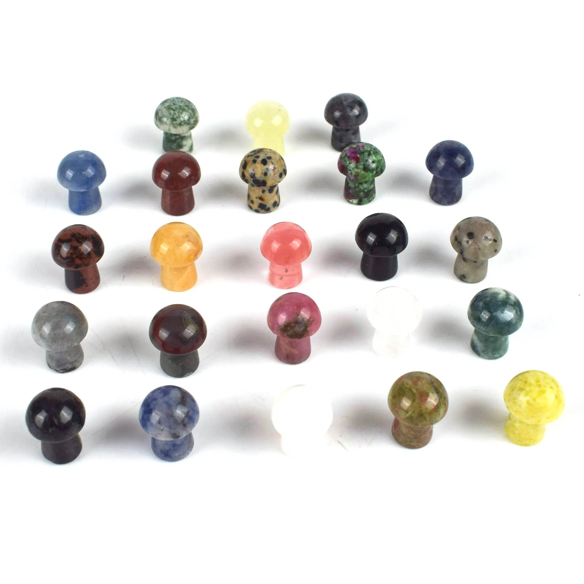 Wholesale Crystal Healing Stones Clear Quartz Clear Mushroom Small Carving Polished For Decoration