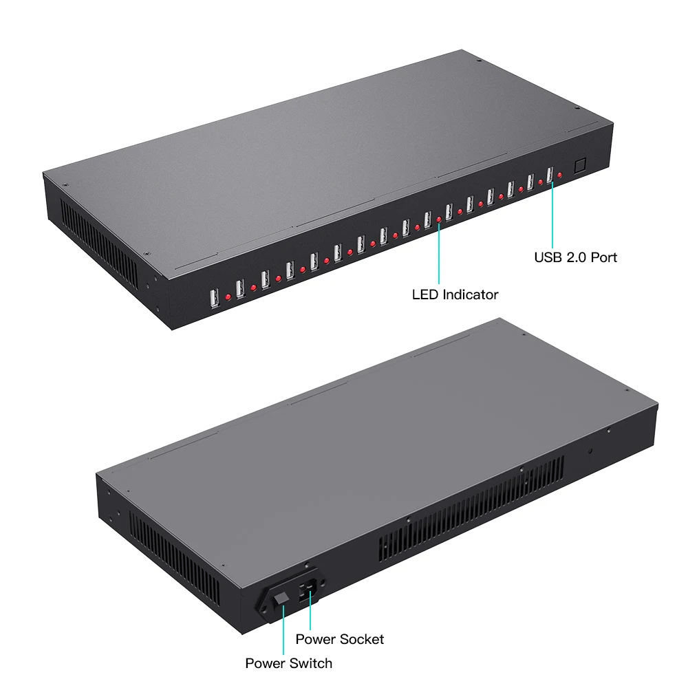 C-165 Sipolar 16 port usb hub power adapter 200W  usb fast charging station