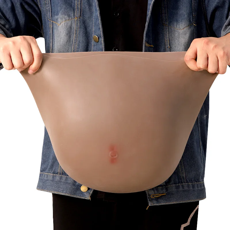 Soft Silicone Pregnant Belly 3-6-9 Months Artificial Fake Pregnant Tummy Costume Cosplay For Actor Performance Maternity