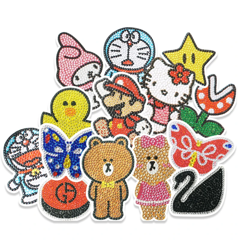 2021 пользовательский Новый DIY Творческий мультфильм мини шаблон дети Кристалл Алмазная наклейка