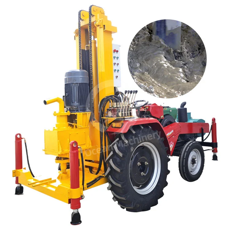 OCEAN Tractor Mounted Drill Machine Hydraulic Water Well Drill Rig for Mine Without Compressor