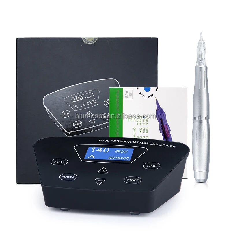 P300 Permanent Makeup Machine Kit for Digital Eyebrow Tattoo Lip Shading Microblading Dermograph Make up