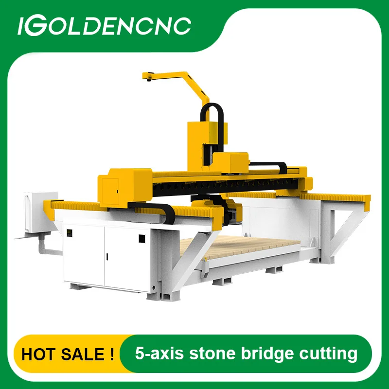 Five-Axis CNC Bridge Saw Stone Cutting Machine with Time-saving Photo Typesetting Camera