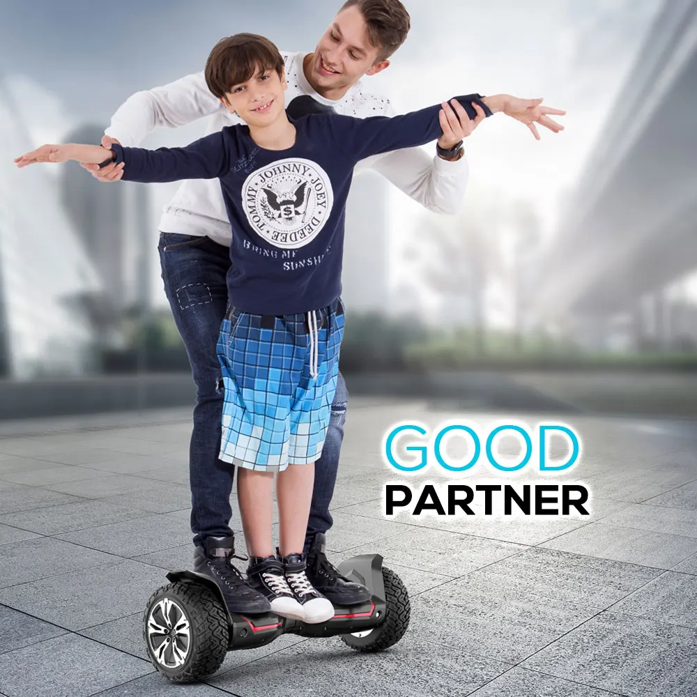 GYROOR New Cool Lighting Tunnel Motor Hoverboard Two Wheels Self Balancing Electric