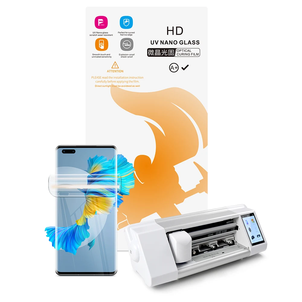 Explosion-Proof Uv Light Nano Liquid Screen Protective Film Hd Soft Uv Curing Glass Film For Hydrogel Machine